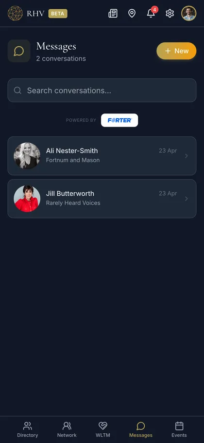 Rarely Heard Voices app messages